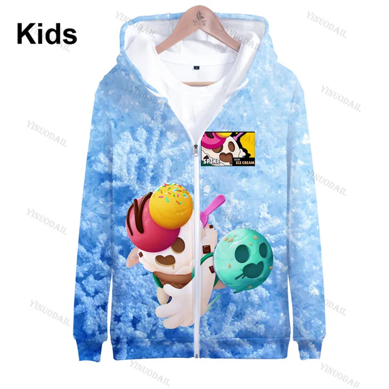 

Mecha Crow Shooter Kids Hoodie Leon Shooting Game Spike 3D Sweatshirt Tops Boys Girls Browlings Cartoon Star Tops Teen Clothes
