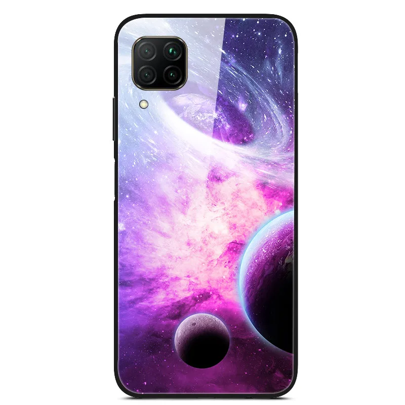 Tempered Glass Case For Huawei P40 Lite Case Glass Back Cover For Honor 9S Case For Huawei P40 lite Case Nova 7i Nova 6 se Funda cute huawei phone cases Cases For Huawei