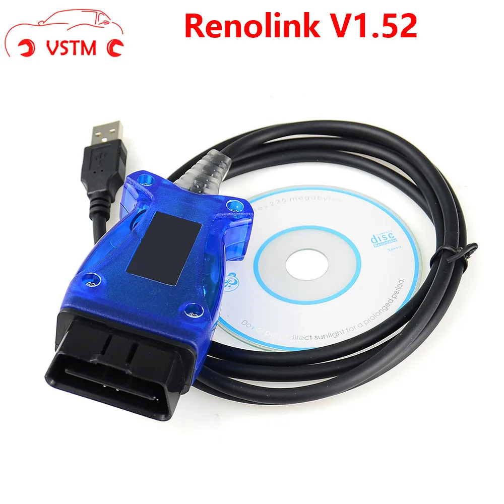 Профессиональный RENOLINK V1.52 ECU программист для Renolink V1.52 ключ/Подушка безопасности/ECM/UCH/программатор OBD2 автомобильный диагностический кабель