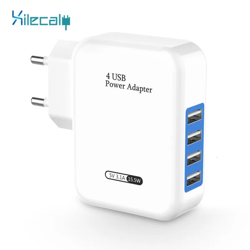 

15W USB 4 Ports Multiple Wall USB Smart Charger Adapter Mobile Phone 5V 3A Charge Fast Charging for iPhone iPad Samsung XiaoMi