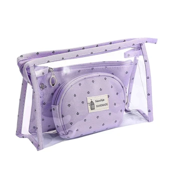 

LJL-Portable Cosmetic Bags Set Of 3 Different Sizes Makeup and Toiletry Pouch Purse Bag for Travel or Daily Use