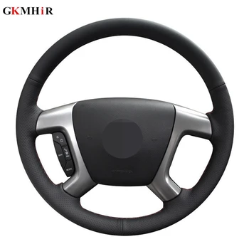

DIY Hand-stitched Black Artificial Leather Car Steering Wheel Cover For Chevrolet Captiva Daewoo Winstorm Silverado GMC Sierra