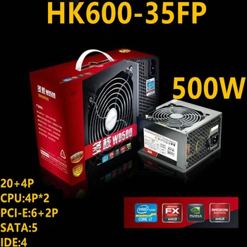 

New PSU For Huntkey Brand WD500 INTEL AMD NVIDIA Mute Ative 1080GPU 500W Power Supply HK600-35FP