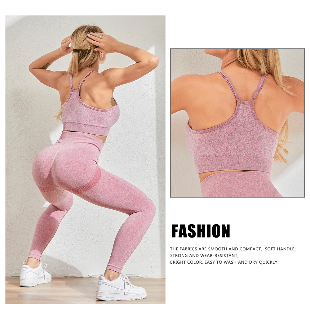 red jogging suit SALSPOR Solid 2 Piece Gym Set Women High Stretchy Tracksuits Women's Sports Seamless High Waist Leggings Workout Pants Sets women's warm up suits