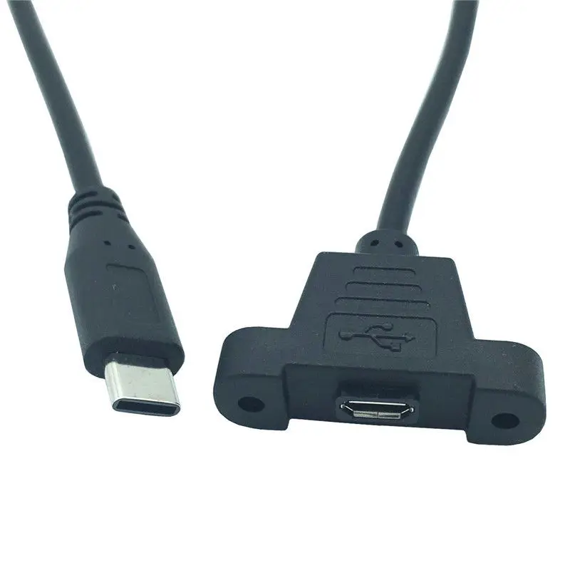 50 см USB 3,1 Тип C "папа" в USB "Мама", 2,0 Мини 5-контактное гнездо Панель крепление кабель для передачи данных