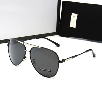 

New Fashion Super Large Alloy Frame Polarized Sunglasses Men Pilot New Brand Designer Police Sunglasses Outdoor Driving Eyewear