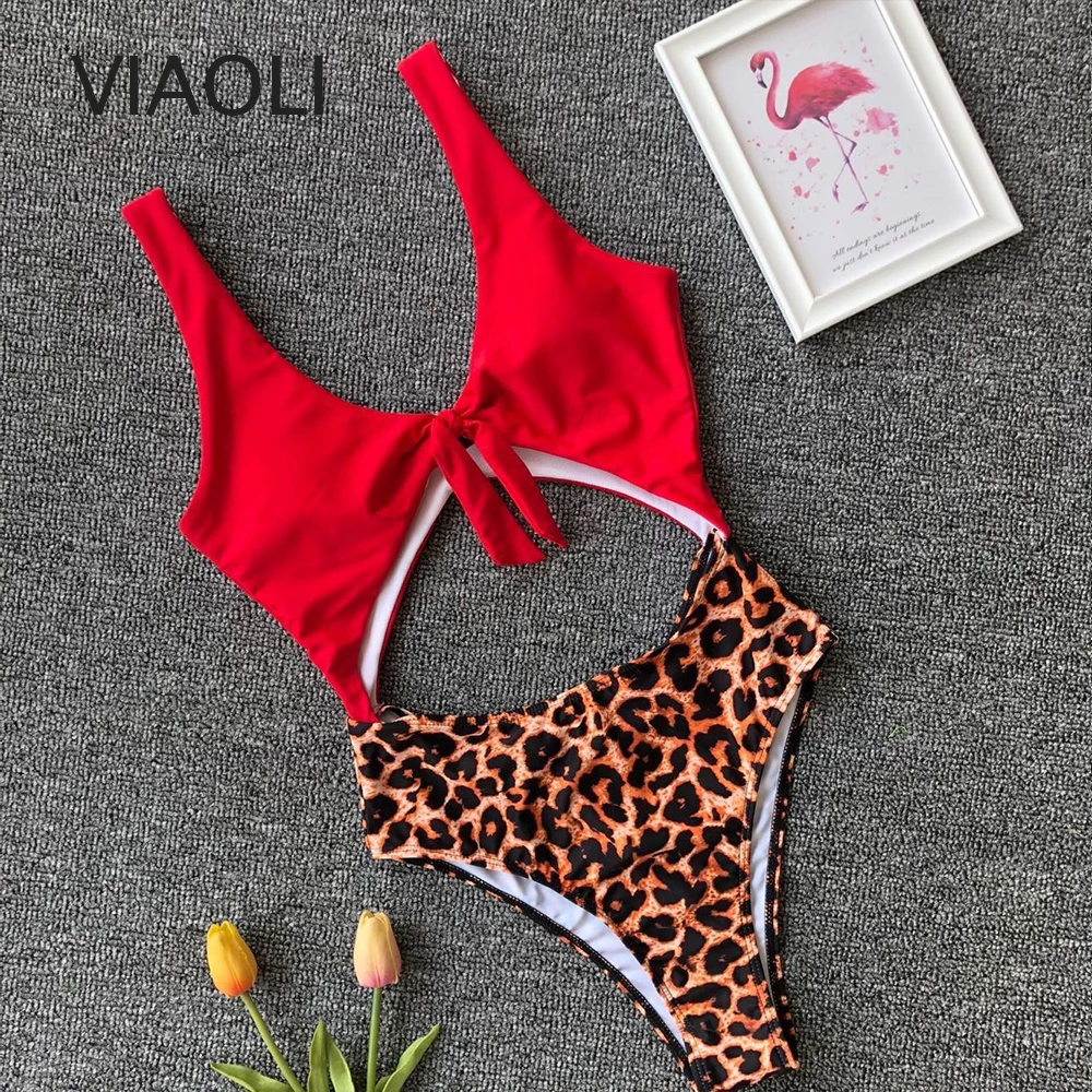 New High Waist Sexy Women One Piece Swimsuit 3D Snakeskin Print Backless Hollow Wirless Bathing Suit Summer Beachwear |