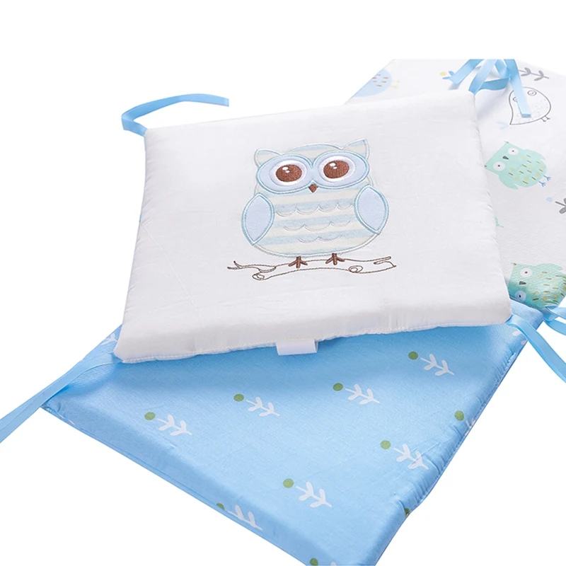 6pcs/set Cotton Baby Bed Cushions Cartoon Crib Bumpers Collision Baby Crib Protector Breathable Newborn Bumper Baby Bedding Set
