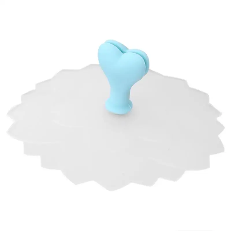 light blue Милая Крышка для питьевой воды, силиконовая крышка для чаши против пыли, крышка для чашки, уплотнения, стеклянные кружки, крышка, универсальные многоразовые силиконовые Эластичные крышки - Цвет: light blue