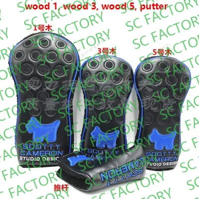 TlTLElST Новинка собачий шпаттер черный синий белый scotty wood hybrid головные уборы cameron scotty шпаттер головные Чехлы для клюшек для гольфа - Цвет: 15