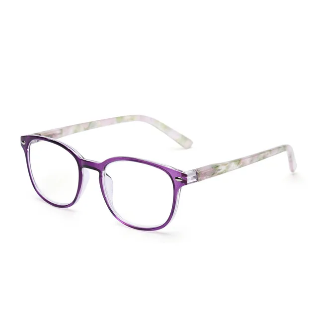 JM Women Spring Hinge Reading Glasses Retro Magnifier Diopter Presbyopic Reading Glasses purple