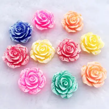 

20pcs 19mm Resin Cute Flower Flatback Stone Wedding Buttons Craft Scrapbook -HZ14