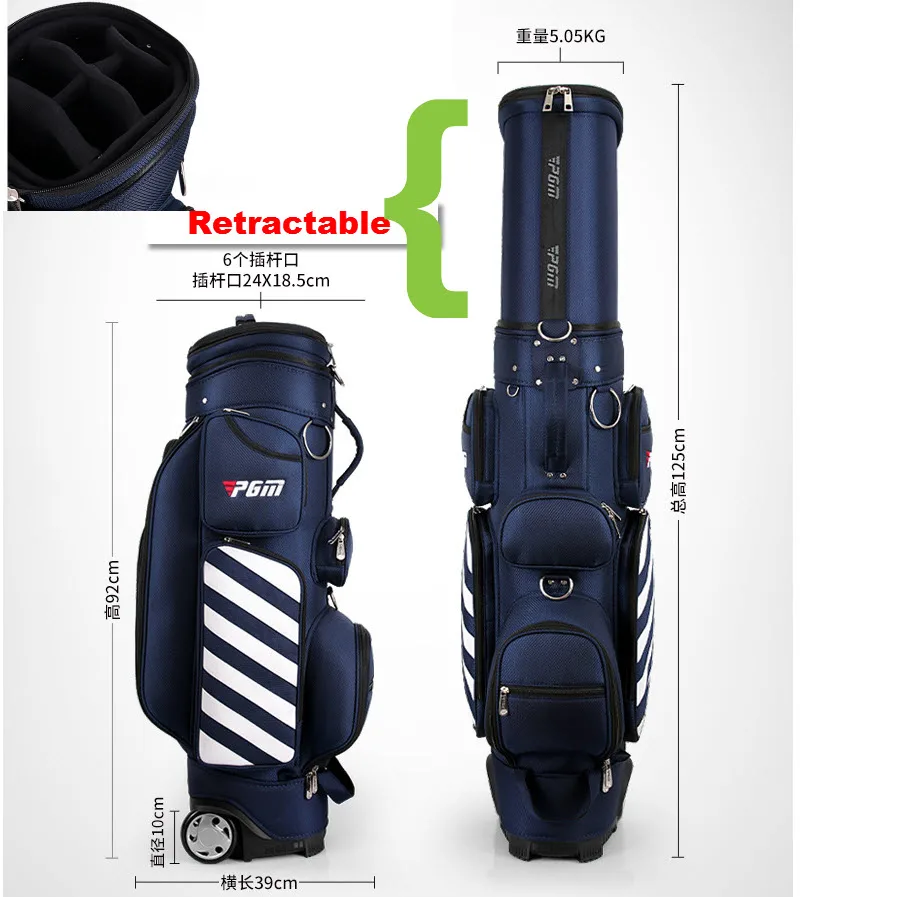 Mold Arkitektur billig PGM Retractable Golf Bag with Wheel / 2017 New Patent Designed Golf Bag /  Travelling Aviation Bag Hard Nylon A4346|golf club bag|golf club travel  baggolf golf bag - AliExpress