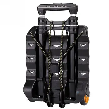 

Moving Storage Wheels Portable Folding Luggage Cart Shopping Dolly Hand Truck Pull Rod Office Travel Aluminum Alloy Collapsible