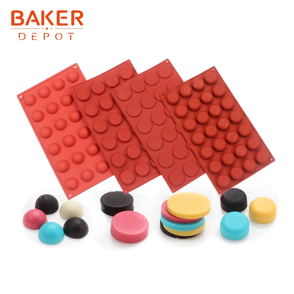 BAKER DEPOT 4 шт силиконовая форма для конфет, шоколада, Купола, печенья, торта, кондитерских изделий, инструмент для выпечки, торта, украшенный круглый лоток для льда