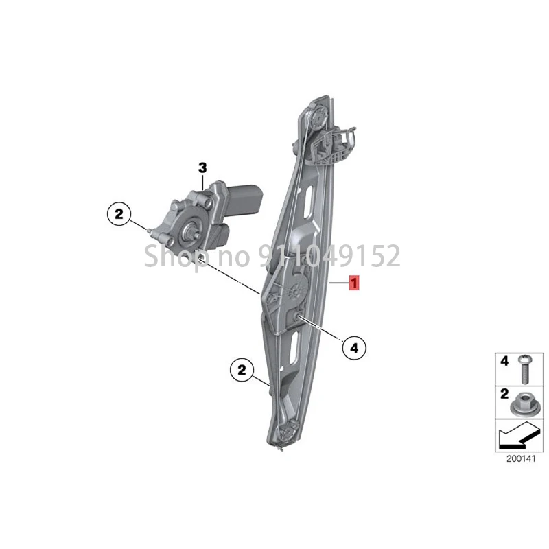 

CAR window lifter, electric rear right E84 X1 20D N47 E84b mwX1 20DX N47 E84 X1 28IX N52N E84 X1 18I N20 Door and window mechani