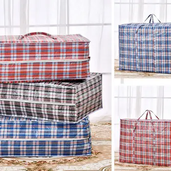 

1Pcs Jumbo Home Laundry Plastic Bags Large Zipper Reusable Strong Laundry Storage Plastic Bag Holder Hangable Pouch Organizer