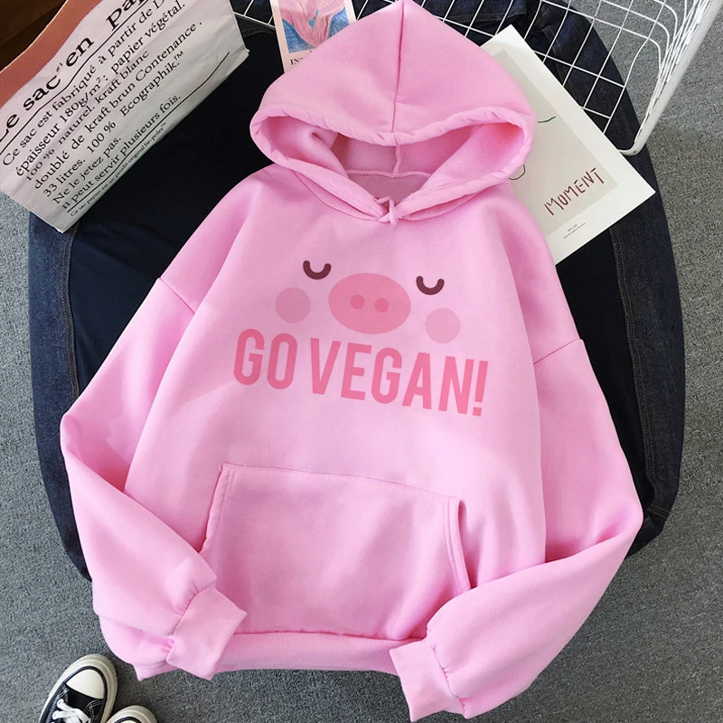 Vegan Save The Bees Harajuku 90s толстовки с героями мультфильмов для женщин Kawaii Graphic Ullzang корейский стиль толстовка теплая Милая Толстовка для женщин - Цвет: H2458