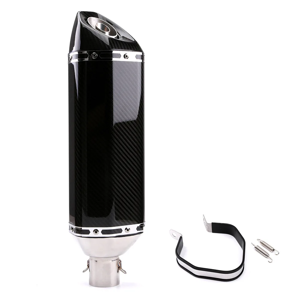 

Universal 51mm Inlet Carbon Exhaust Pipe Silencer Muffler Exhausts Tube with DB Killer for Honda Kawasaki Yamaha KTM Ducati