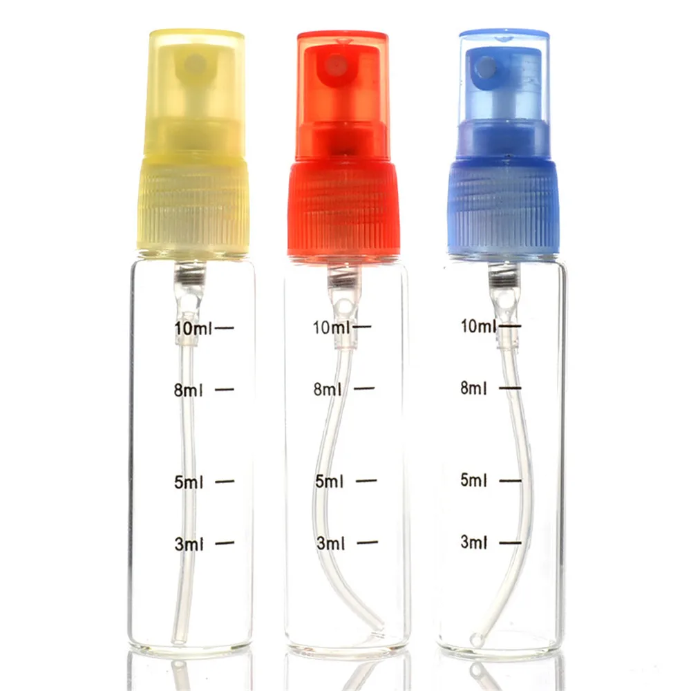 

10ML Portable Mini Glass Refillable Perfume Bottle With Scale Atomizer for Perfume Empty Cosmetic Containers Travel Accessories
