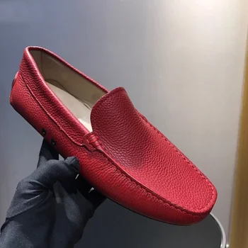 

Guangzhou Leather Men's Fashion Drive Shoes Peas a Pedal Youth Driving Casual Shoes