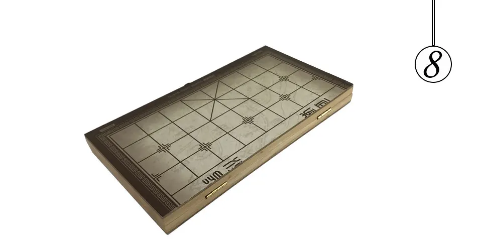 Easytoday Traditional Chinese Chess Pieces Wooden Games Set Soild Wood Portable Folding Chess Board High Quality Game Gift (8)