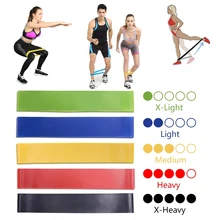 5 цветов Йога сопротивление резинки Крытый открытый фитнес-оборудование 0,35 мм-1,1 мм Пилатес спортивные тренировки эластичные ленты