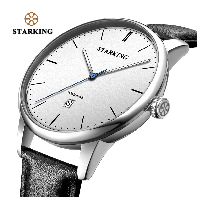 

STARKING Mechanical Watch Luxury Brand Auto Date Automatic Self-wind Male Clock 28800 High Beat Watch Sport Relogio Masculino
