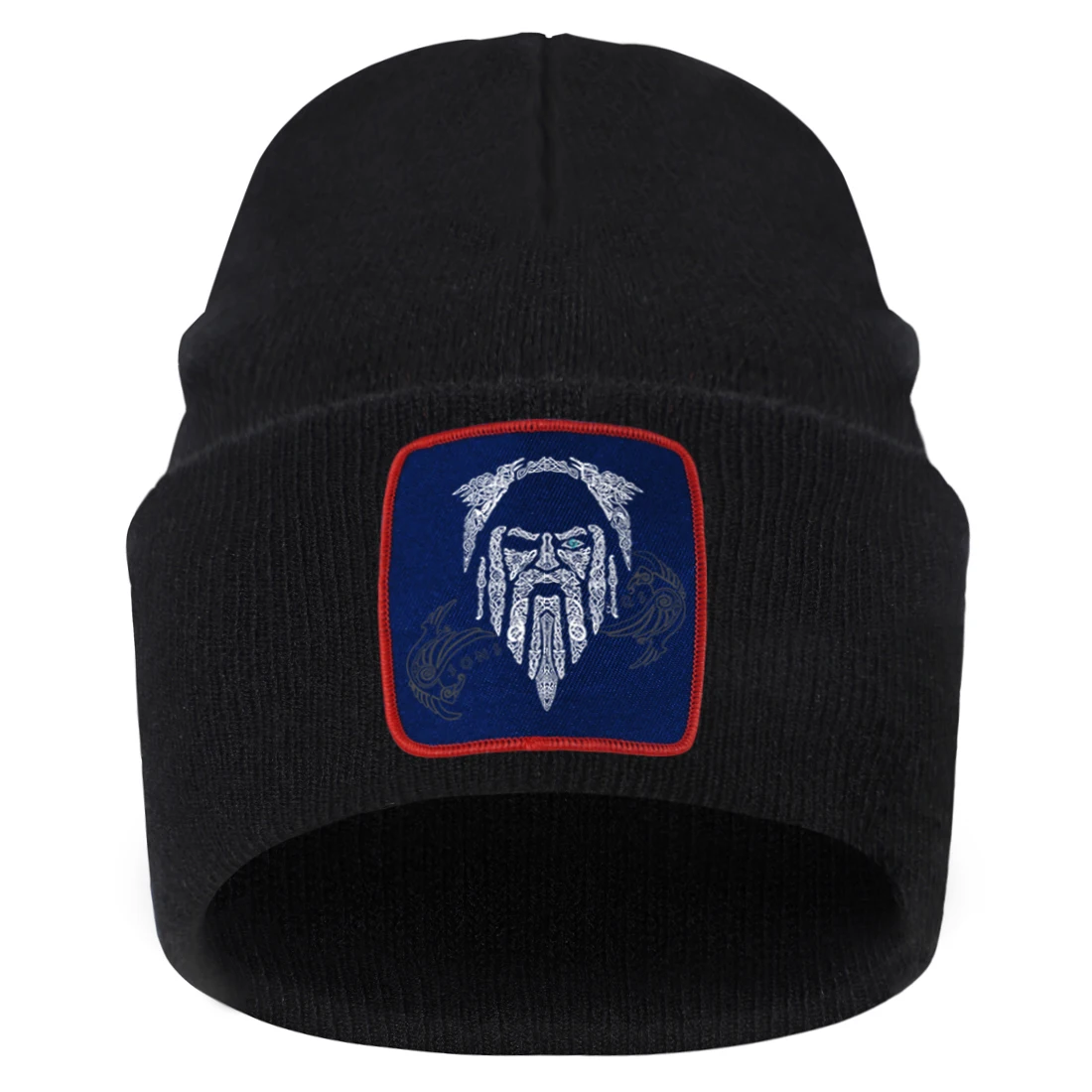 

Vikings Print Bonnet Cap Vintage Winter Hat Mens Outdoor Skiing Cap High Quality Cotton Casual Warm Knitted Hat Skullies Beanie