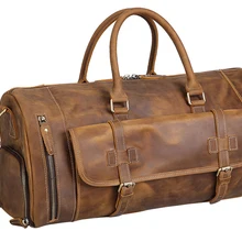 MAHEU Russia Hot Selling Leather Travel Bags Laptop Travelling Business Handbag Crazy Horse Leather Shoulder Bag For Vacation