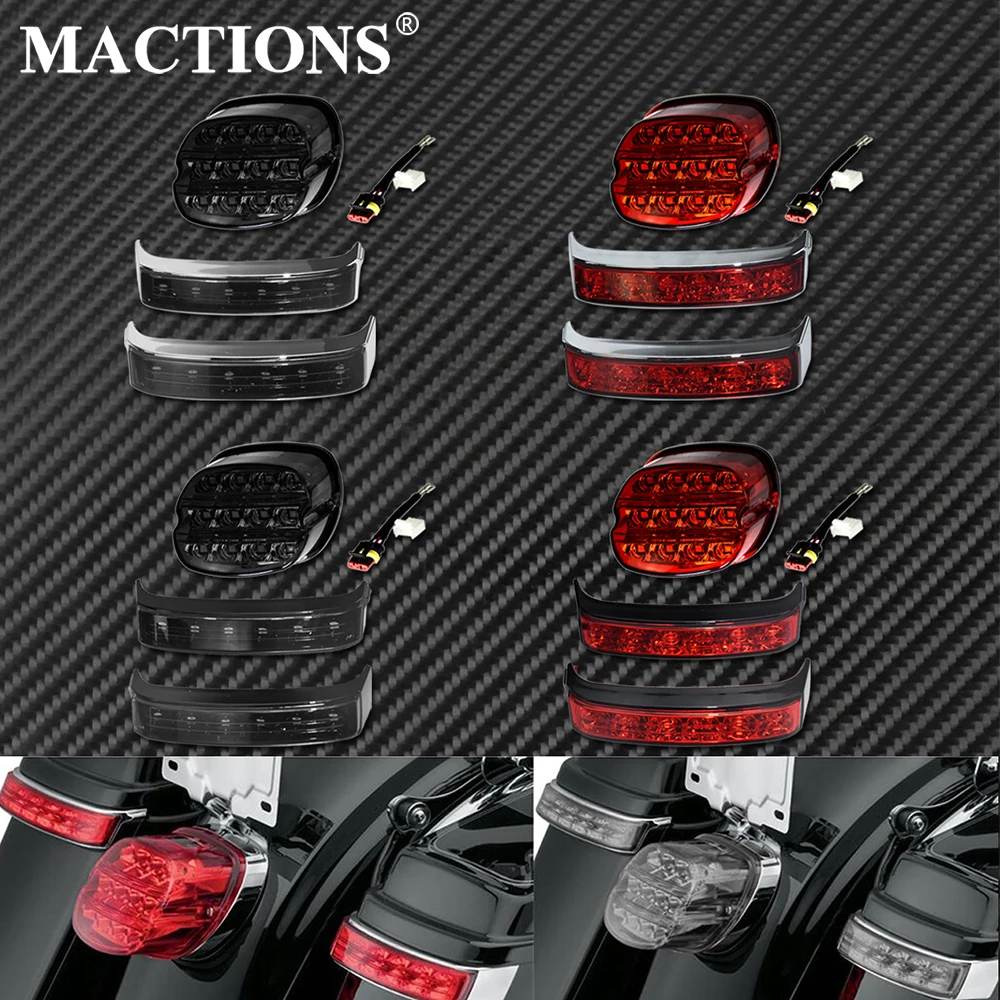 MotorcycleSaddleBagLuggageTailTurnSignalLightsLampRearLED