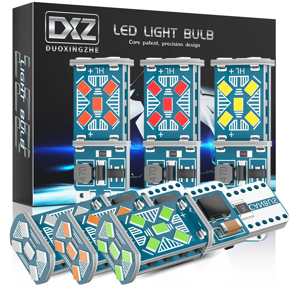 DXZ 10 шт. W5W 168 194 T10 светодиодный ные лампы 2016 15-SMD Canbus 6000K для салона автомобиля
