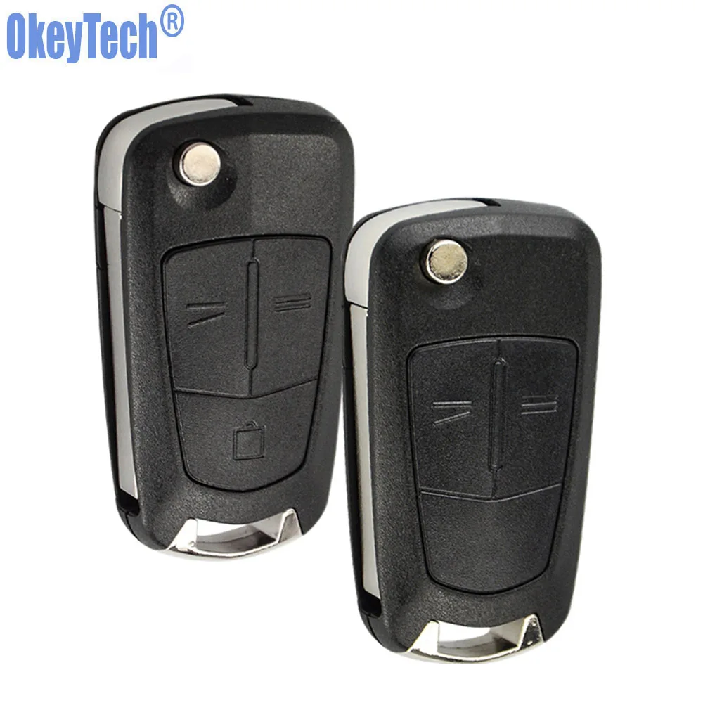 OkeyTech Flip Schlüssel Shell Für OPEL Astra Corsa D Vectra C Zafira 2 3  Tasten Fernbedienung Auto Schlüssel Fall Uncut klinge Leere Ersatz -  AliExpress