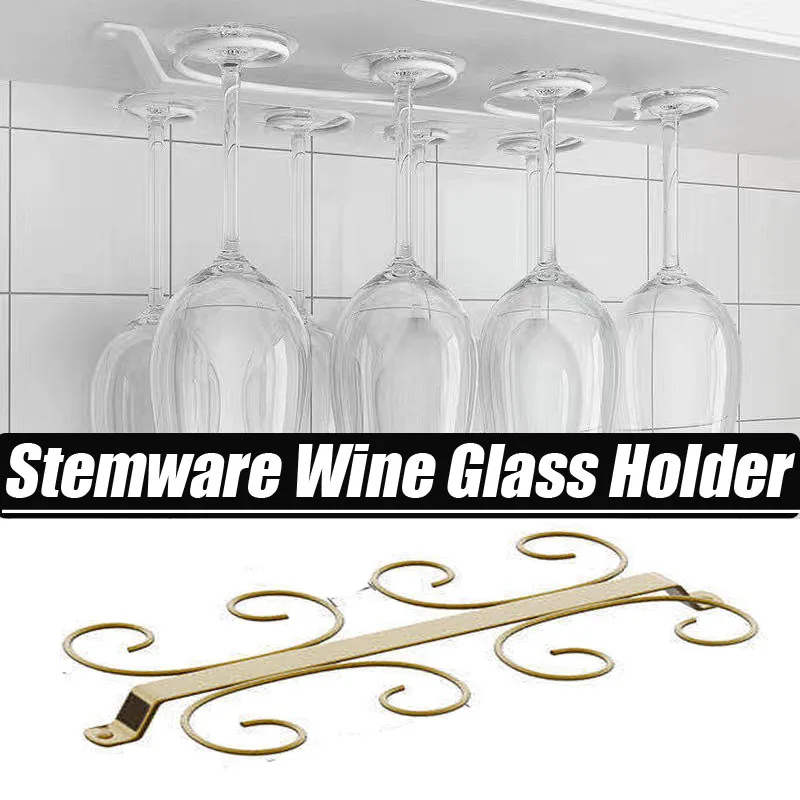 

Useful Fashion Bar Red Wine Glass Hanger Holder Hanging Rack Shelf hold up to 8 wine glasses cups