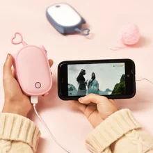 5000 мАч портативный электронный ручной подогреватель Многофункциональный Двусторонний нагрев зимний теплый USB Перезаряжаемый мобильный аккумулятор