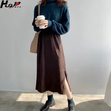 Huapate осень, Женская юбка, модный тренд, Корейская версия, Boho, вельвет, высокая, самосовершенствование, женская, Saia