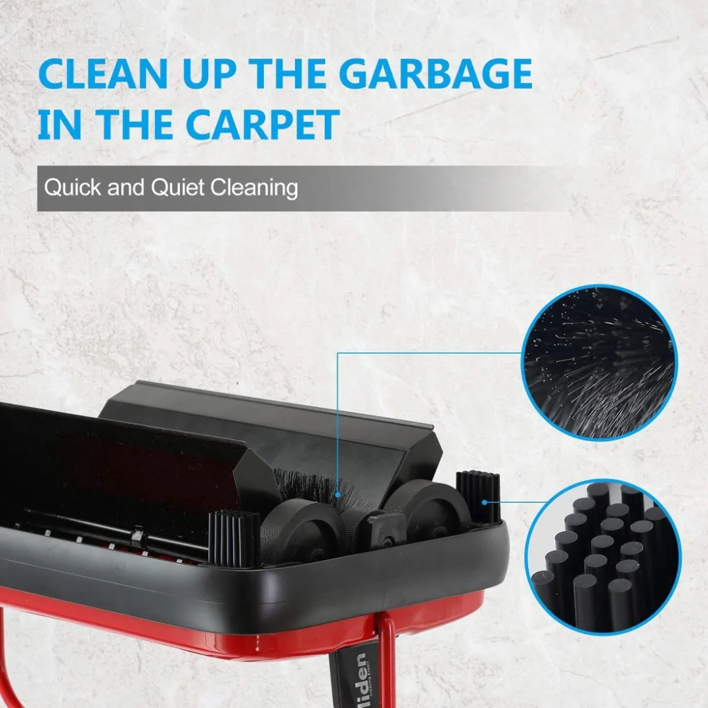 Eyliden Carpet Floor Sweeper Cleaner Hand Push Automatic Broom for Home Office Carpet Rugs Dust Scraps Paper Cleaning with Brush