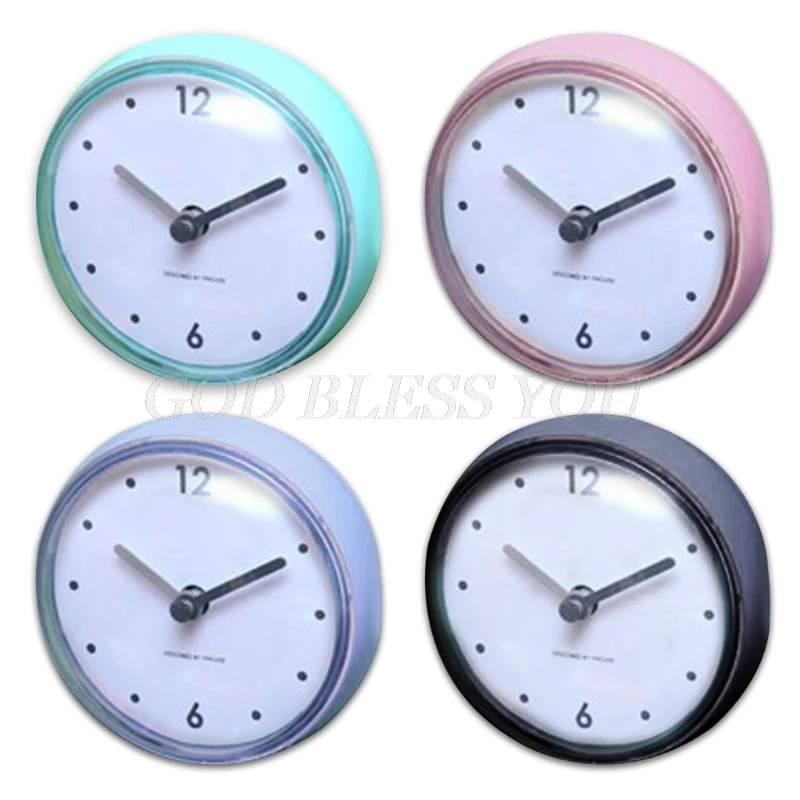 Bathroom Waterproof Wall Hanging Suction Cup Clock Simple Design Wall Watch for Home Bedroom Living Room Decorations Drop Ship