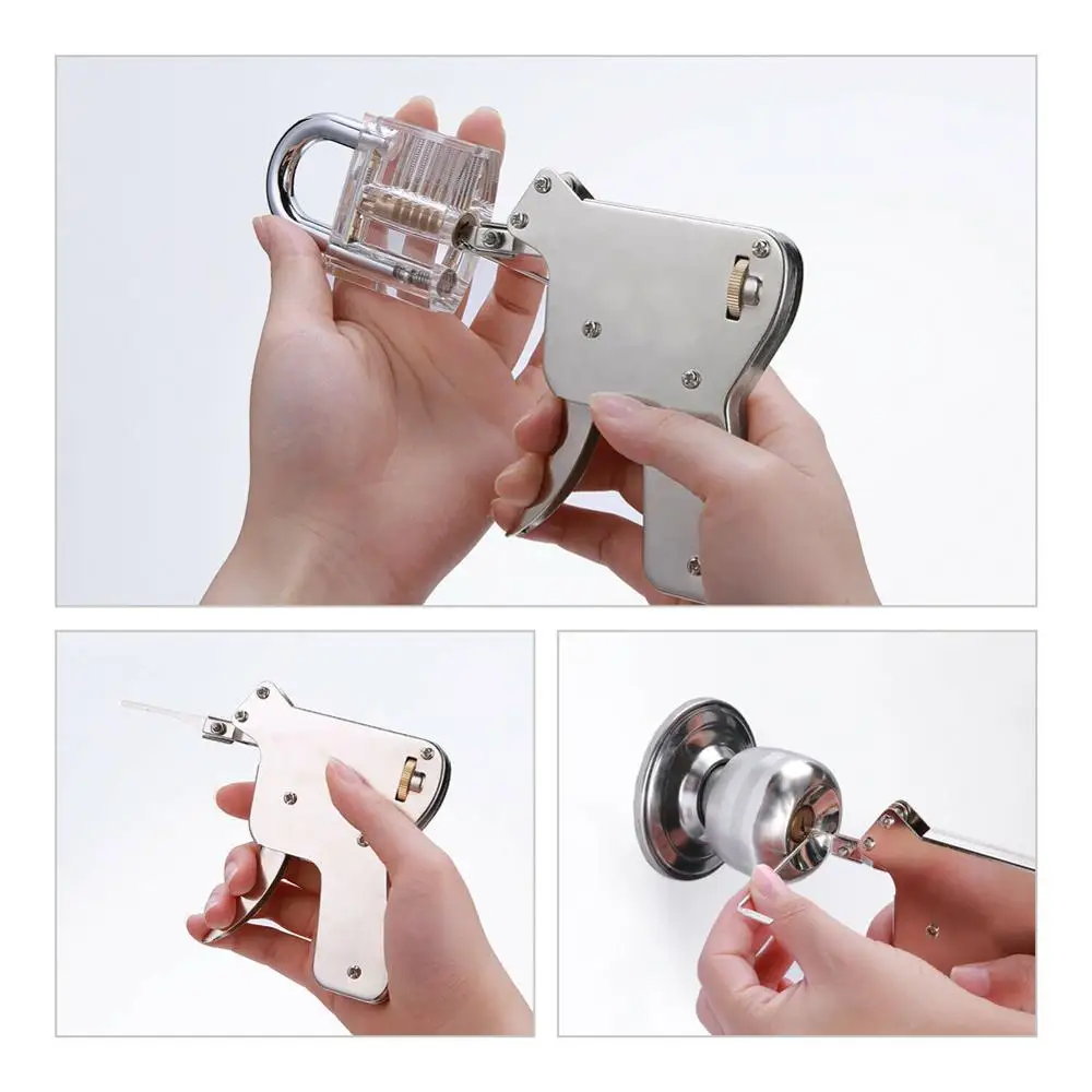 

6pcs Lock Picking Tools Set Tip Lock Opener Strong Stainless Steel Extractor Training Padlock Open Tools Set Tool Part Home Tool