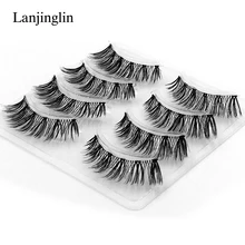 Новинка, 4 пары накладных ресниц, натуральные накладные ресницы, накладные ресницы для наращивания, плоские ресницы, искусственные ресницы для макияжа, накладные ресницы# m-05