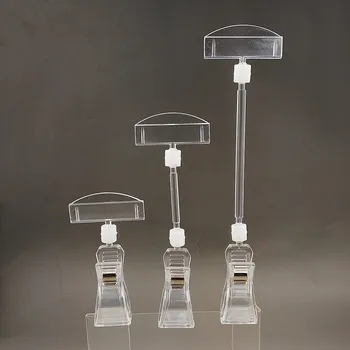 Kopen Clear Pop Clips Houders Plastic Teken Papieren Kaart Display Prijs Label Tag Promotie Signage In Supermarkt Verkoopt 20Pcs