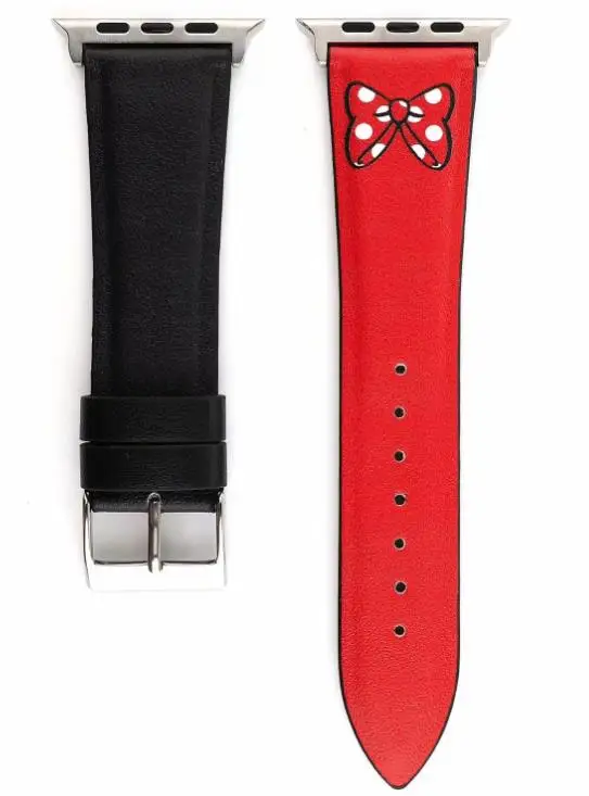 Ремешок для iwatch Apple Watch Series 1234 44 мм 40 мм 38 мм 42 мм Микки Маус Минни мультфильм ремешки для часов