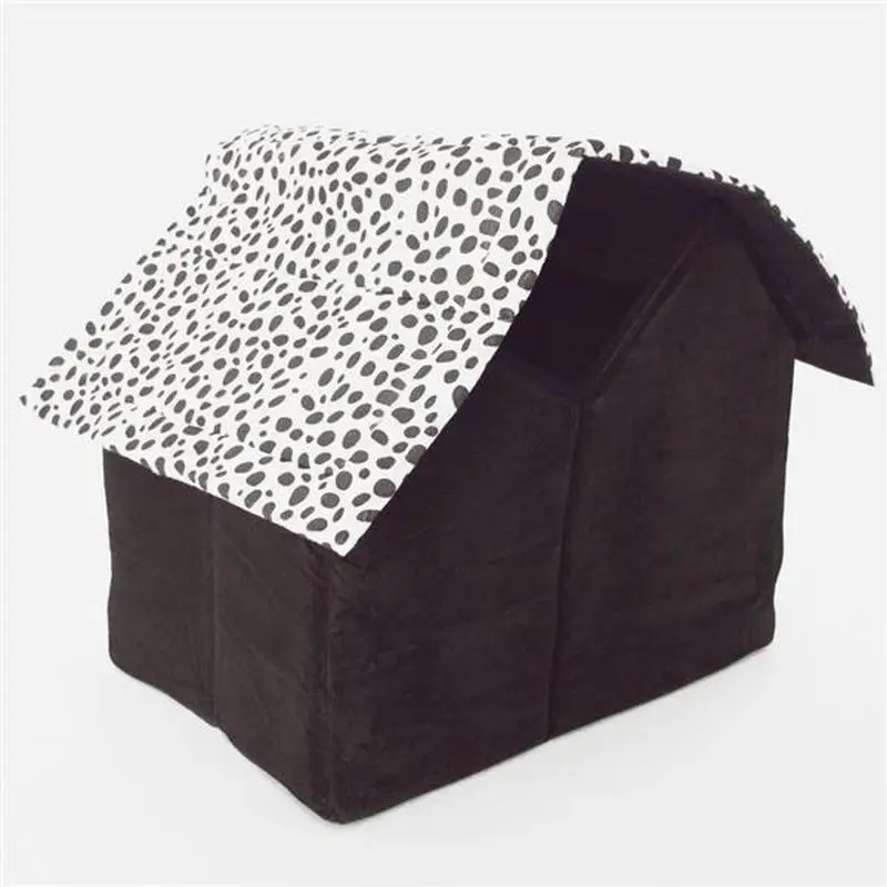 Dog House Bed Villa Super Soft British Cat Pet Animals Cages Coffee Portable s Animals Removable  Cover Mat Travel House
