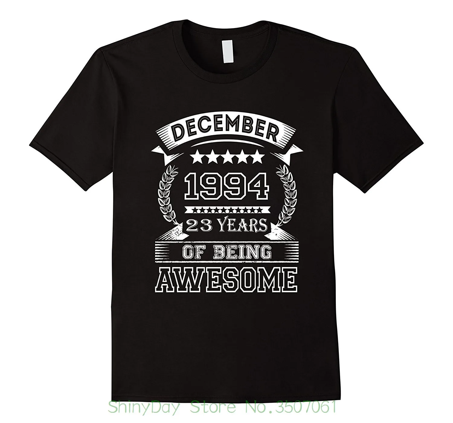 

Tops Tees Printed Men T Shirt 23 Year Old T-shirt. Gift For Birthday December 1994 Tee