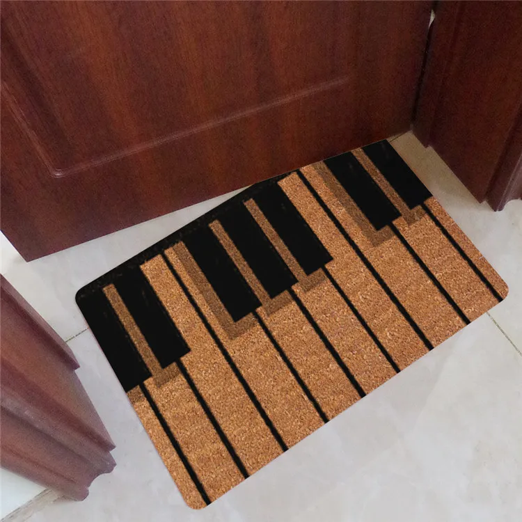 Коврик для фортепианных ключей, резиновый коврик для входной двери, Противоскользящий коврик для двери, напольный коврик для ванной комнаты, кухонный коврик для входной двери