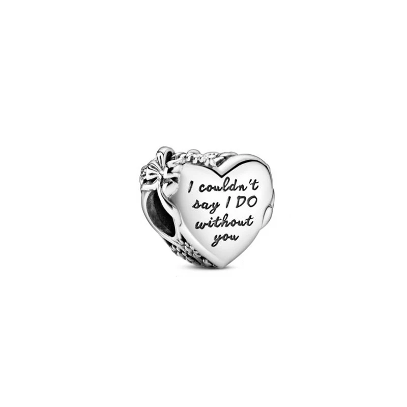 

2020 Winter New 925 Sterling Silver Beads Heart Charm fit Original Pandora Bracelet Christmas Jewelry Gift