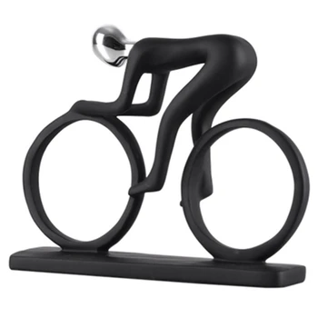 

Modern Abstract Resin Statue Bicycle Rider Statue Bike Racer Rider Figurine Office Living Room Decor