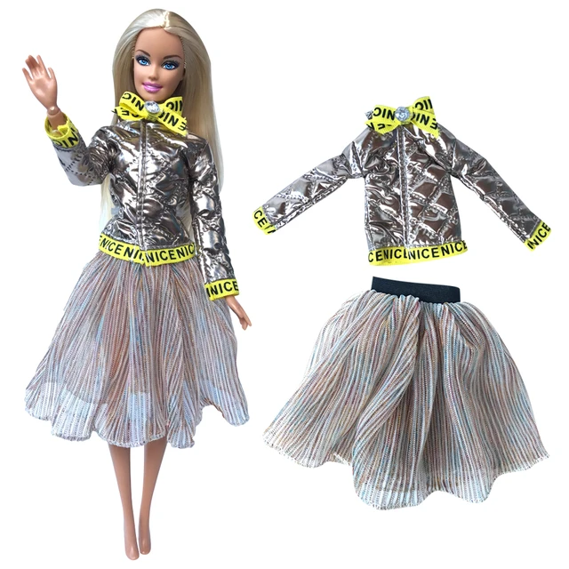 NK-Roupa da boneca Barbie, Camisa Casual, Saia de Festa, Roupas Modernas,  Acessórios DIY, Brinquedos Dollhouse, Moda JJ, 1 Pc