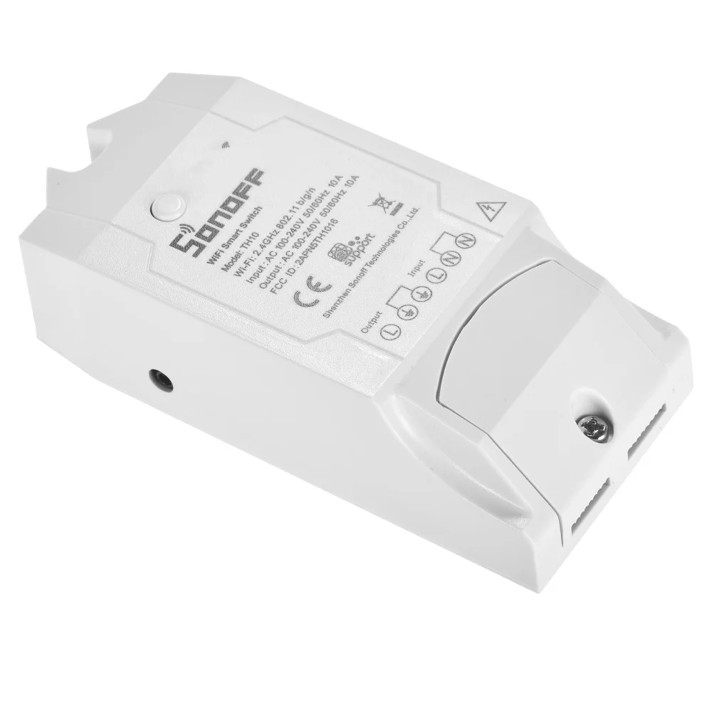 Sonoff TH10 WiFi Smart Switch Пульт дистанционного управления Смартфон Датчик температуры и влажности для умного дома wifi термостат