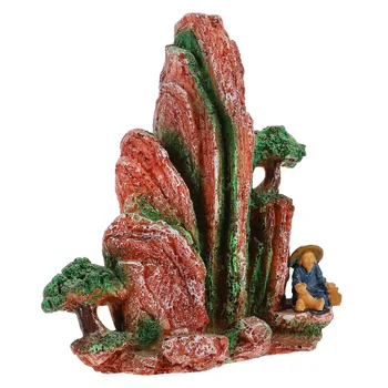 

1pc Fish Tank Decoration Vivid Mountain Landscape Mountain Craft for Home Fish Tank Office